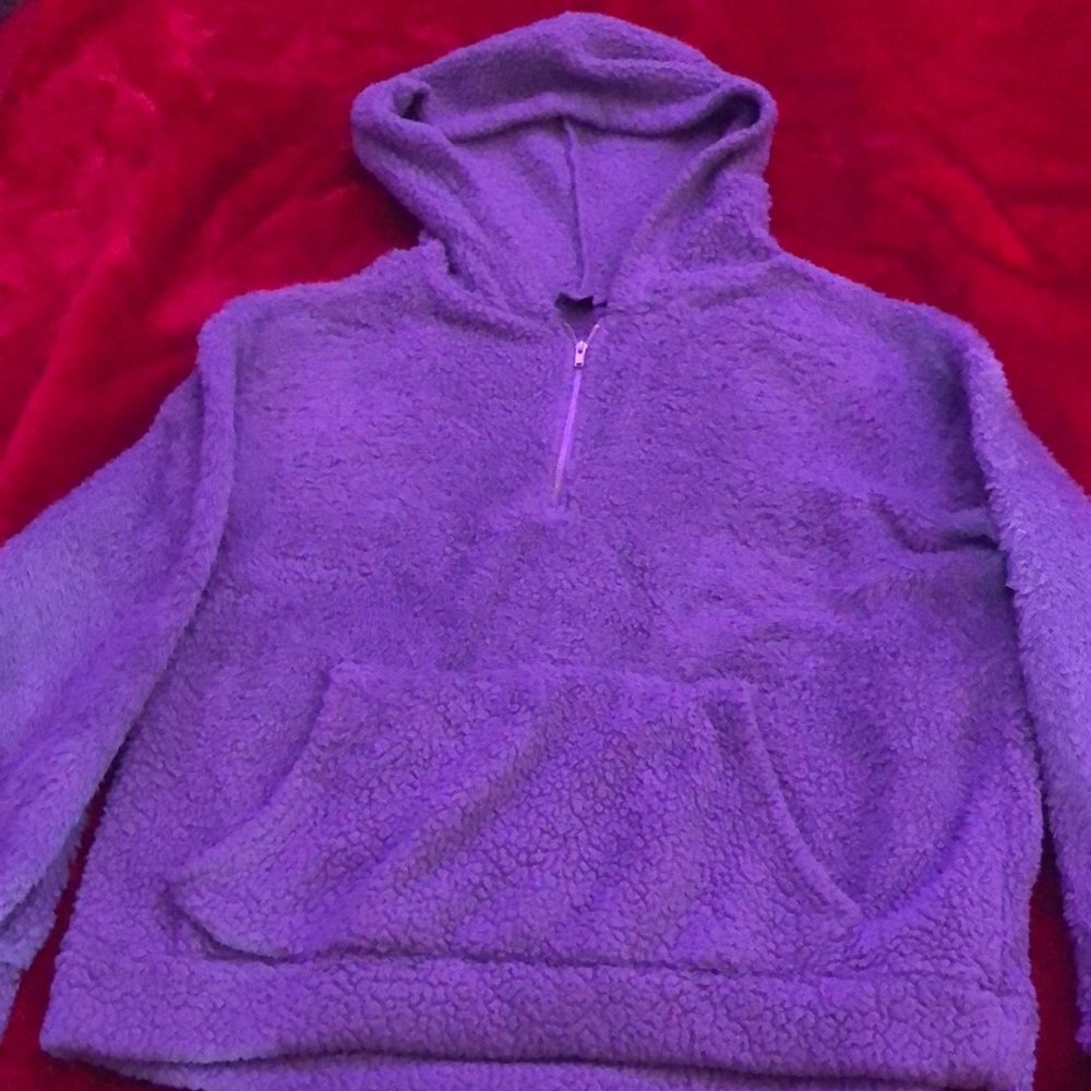 Fuzzy Purple zip up
